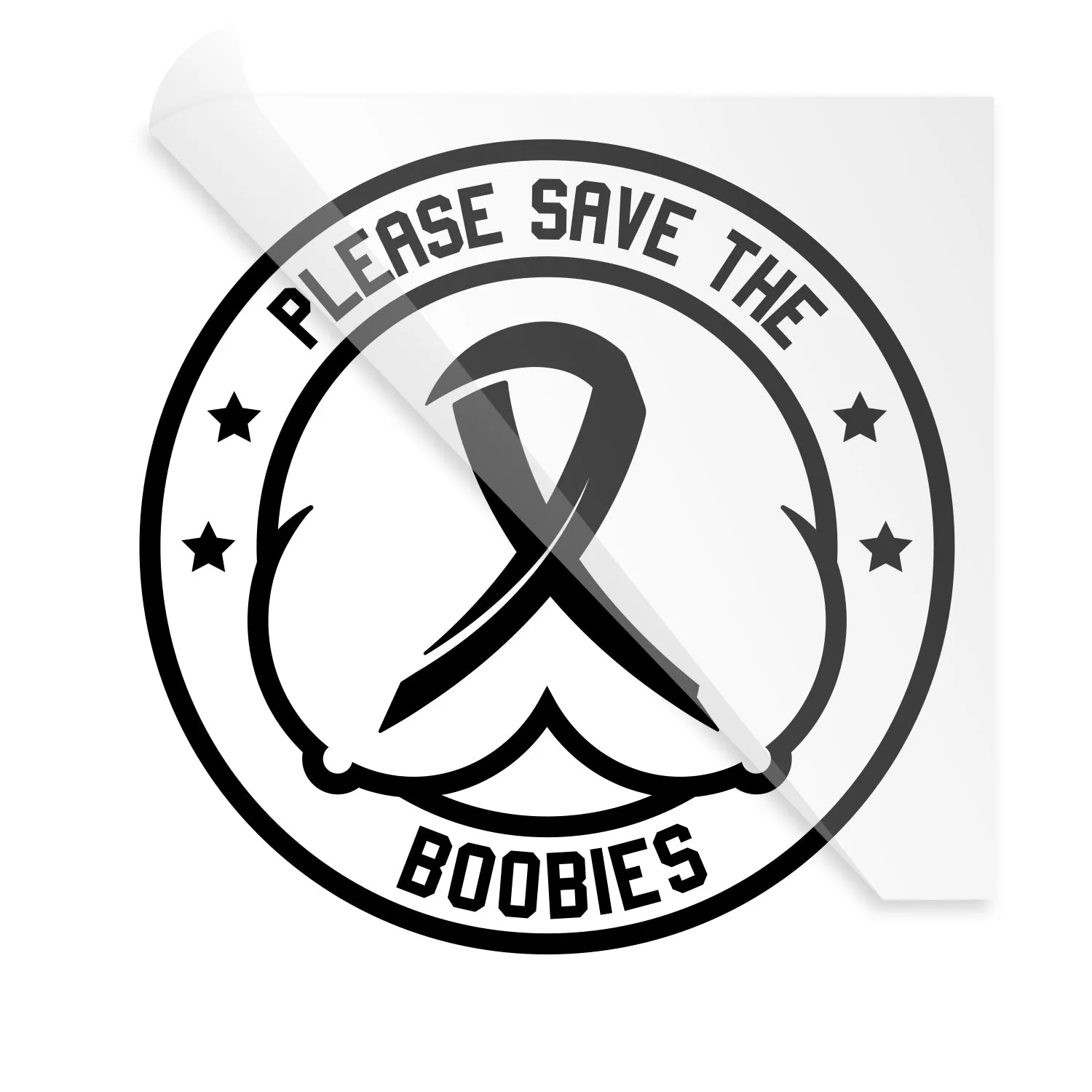 Please Save The Boobie Breast Cancer Awareness Decal