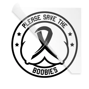 Please Save The Boobie Breast Cancer Awareness Decal