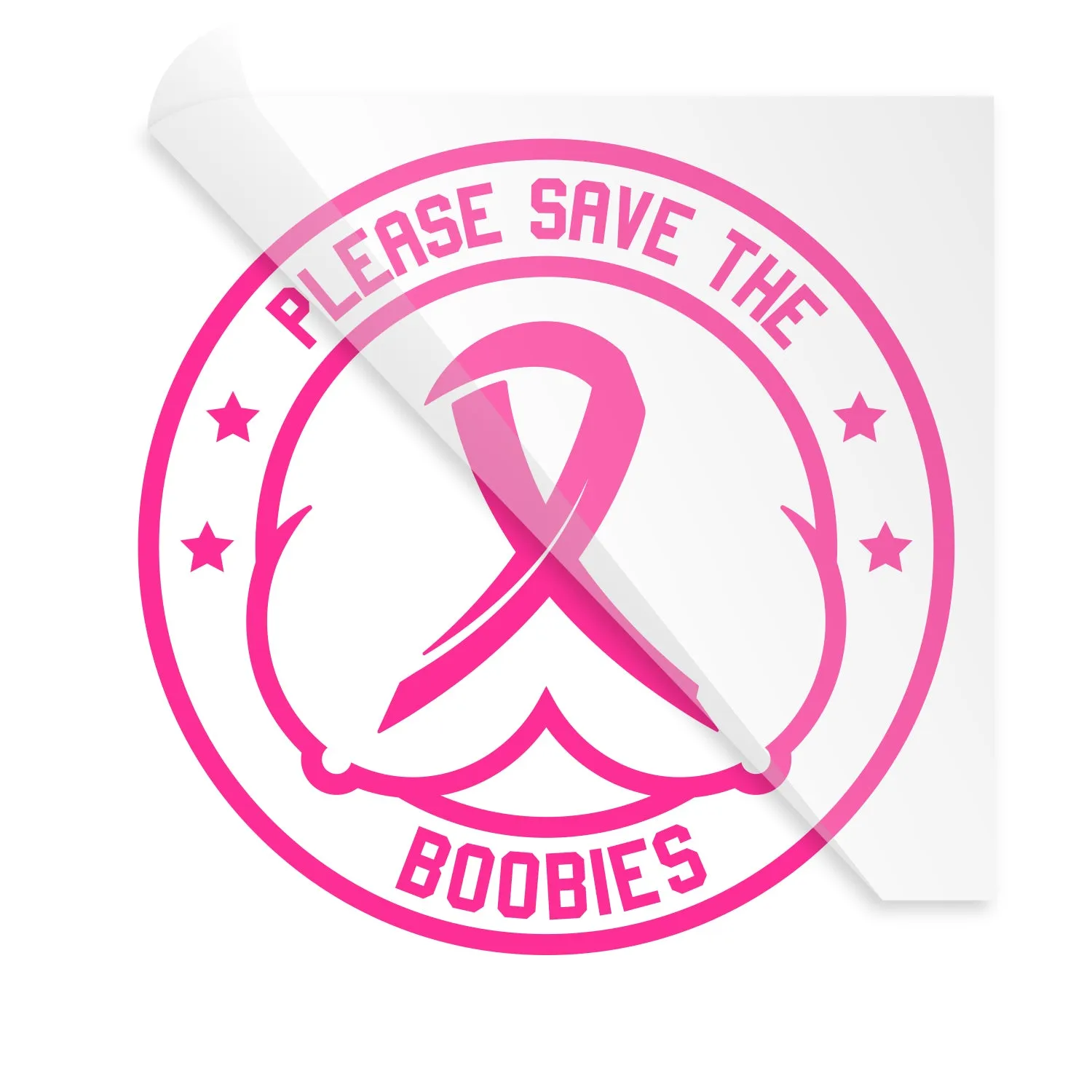 Please Save The Boobie Breast Cancer Awareness Decal