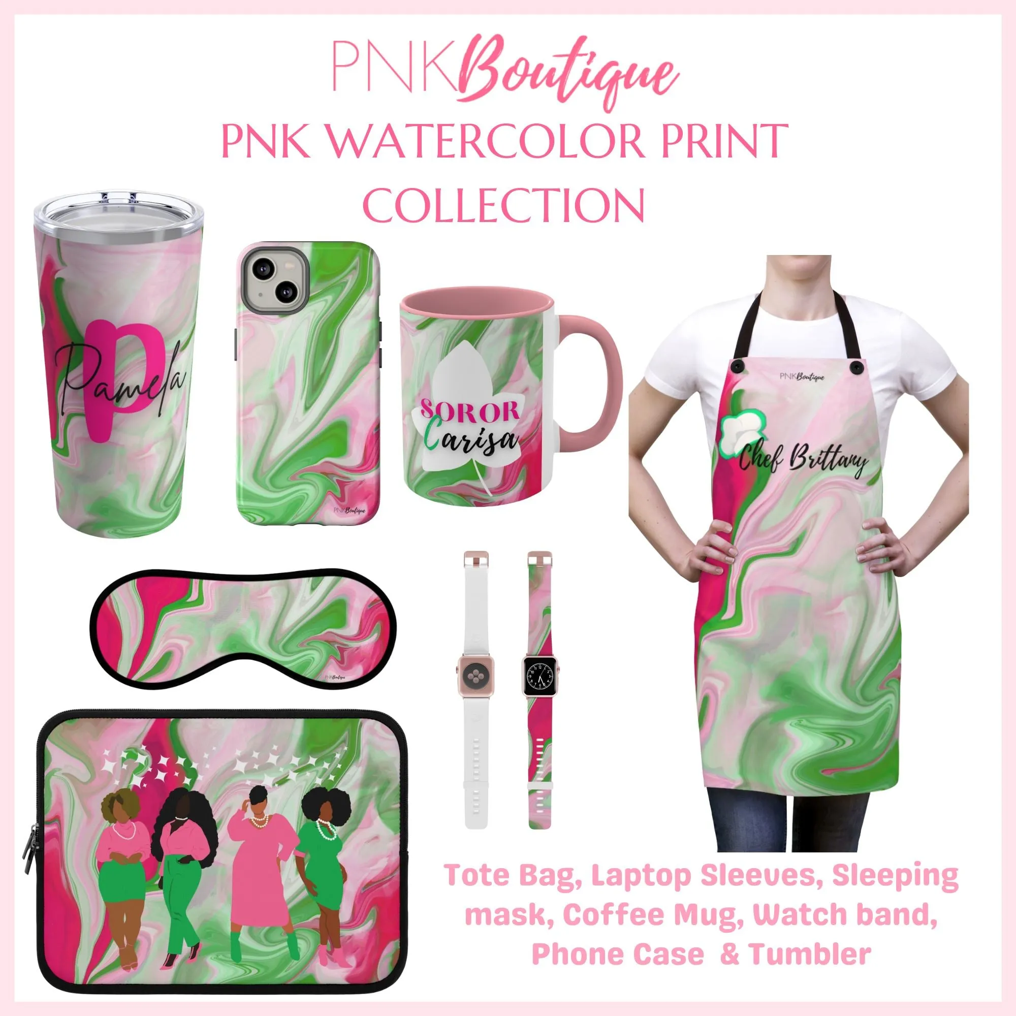 PNK Watercolor Sisterhood Laptop Sleeve