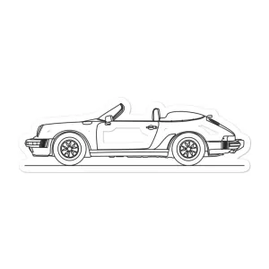 Porsche 911 930 Speedster Outline Sticker