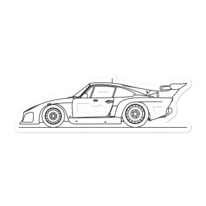 Porsche 911 935 K3 Outline Sticker