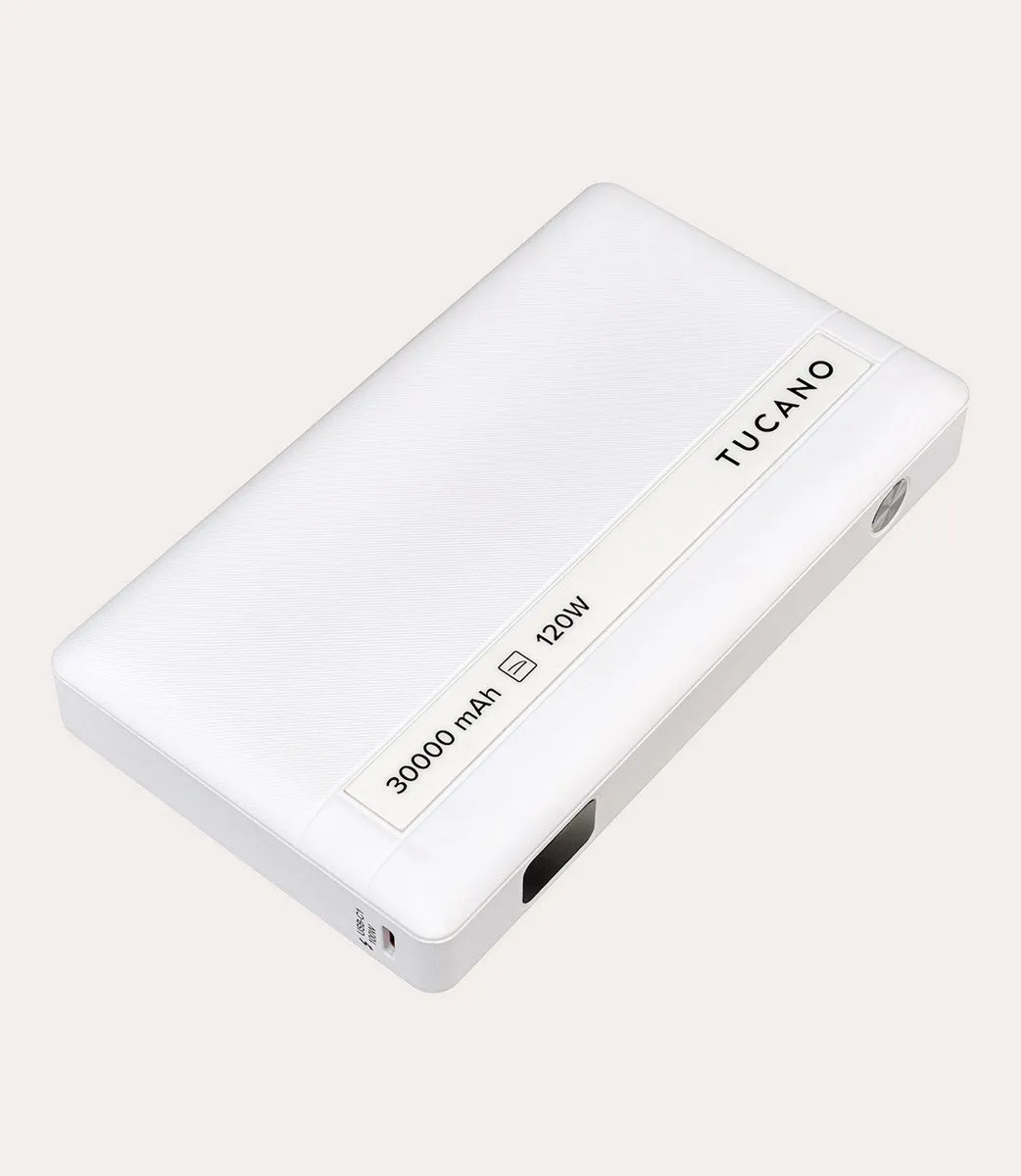 Power Bank Tucano per Laptop 30K 120W Bianco