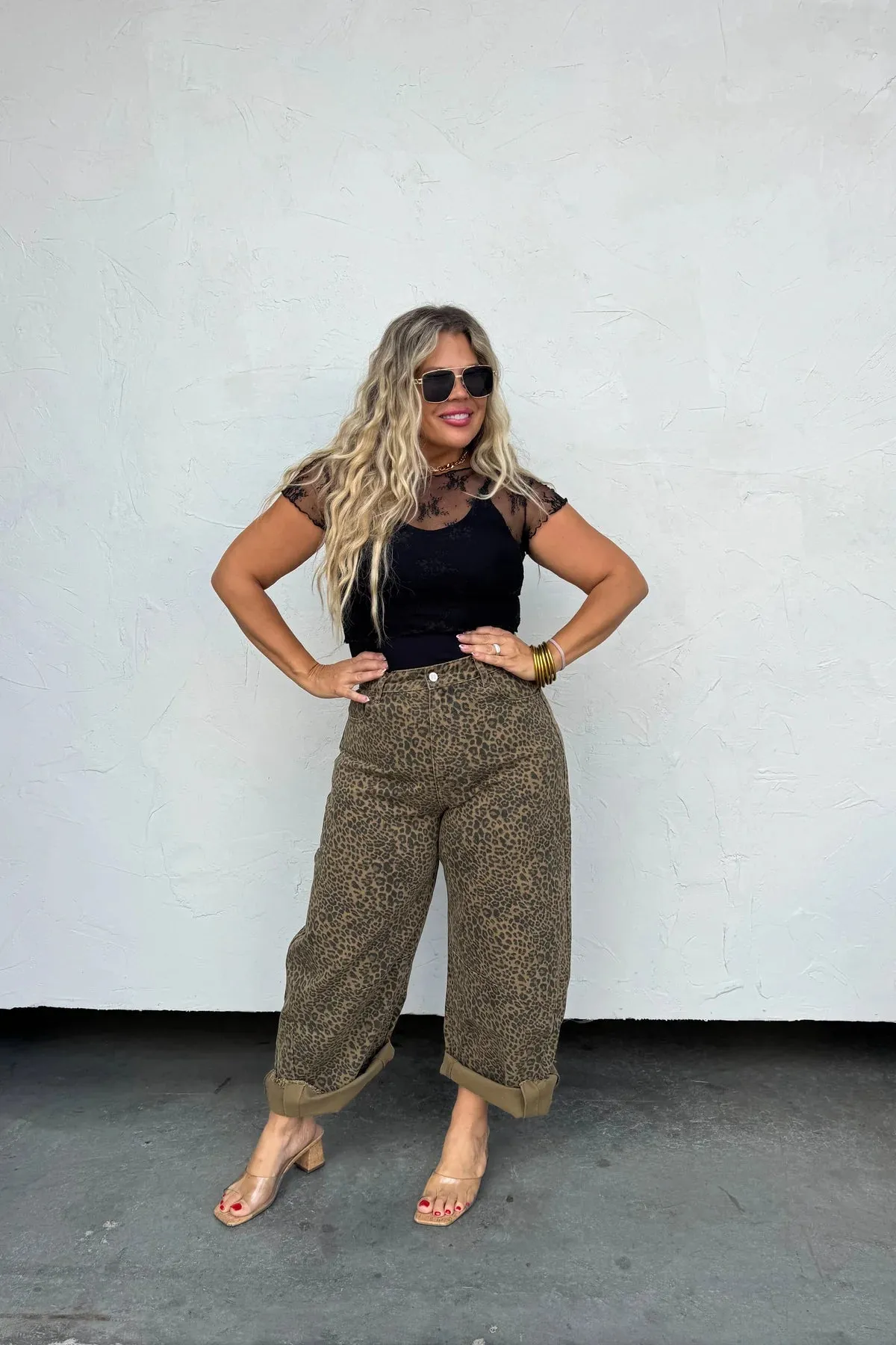 PRE-ORDER: CHEETAH BARREL JEANS