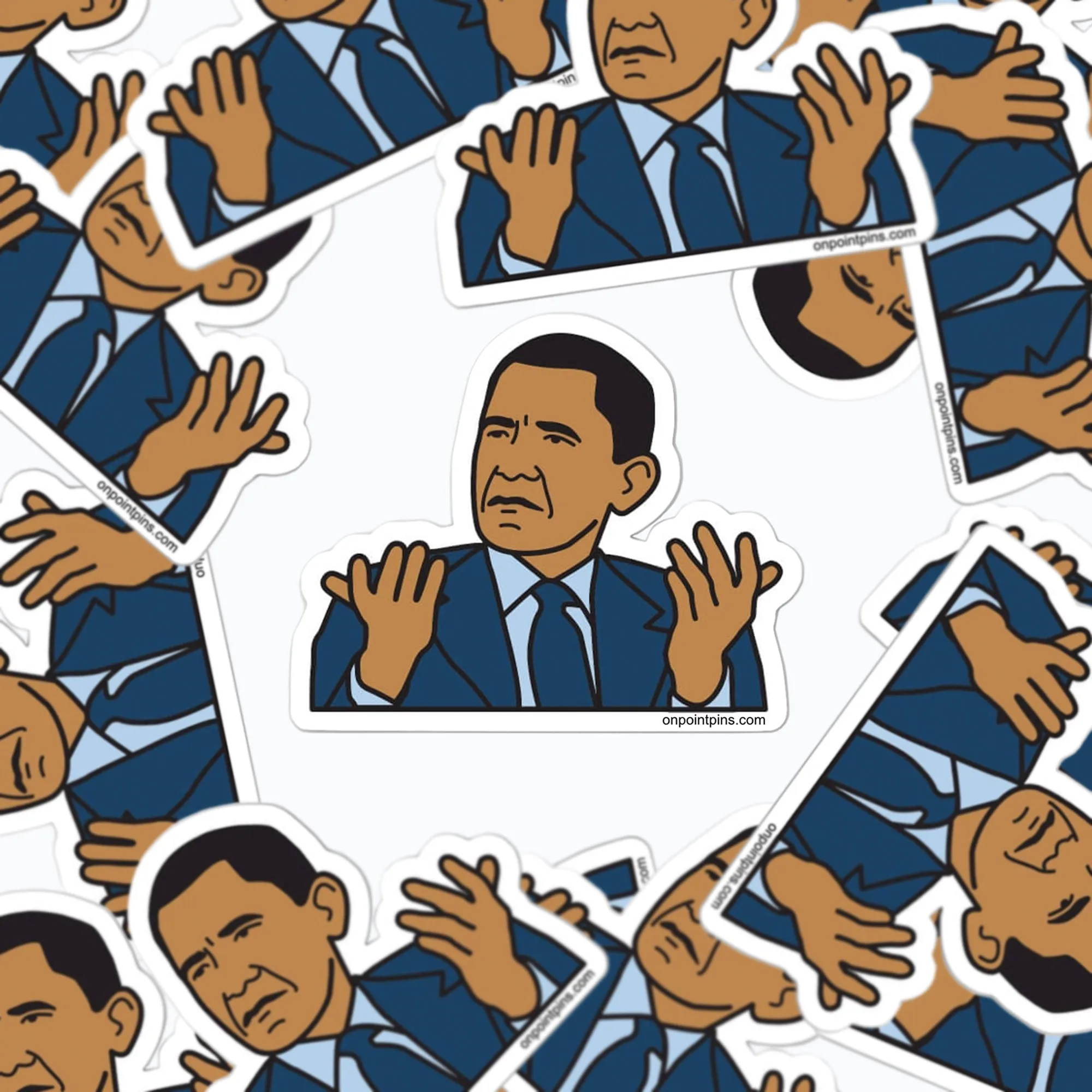 President Barack Obama WTF Meme Die Cut Vinyl Sticker