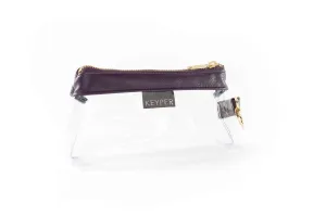 Pretty Purple CLEAR Bag - Vegan Leather Trim