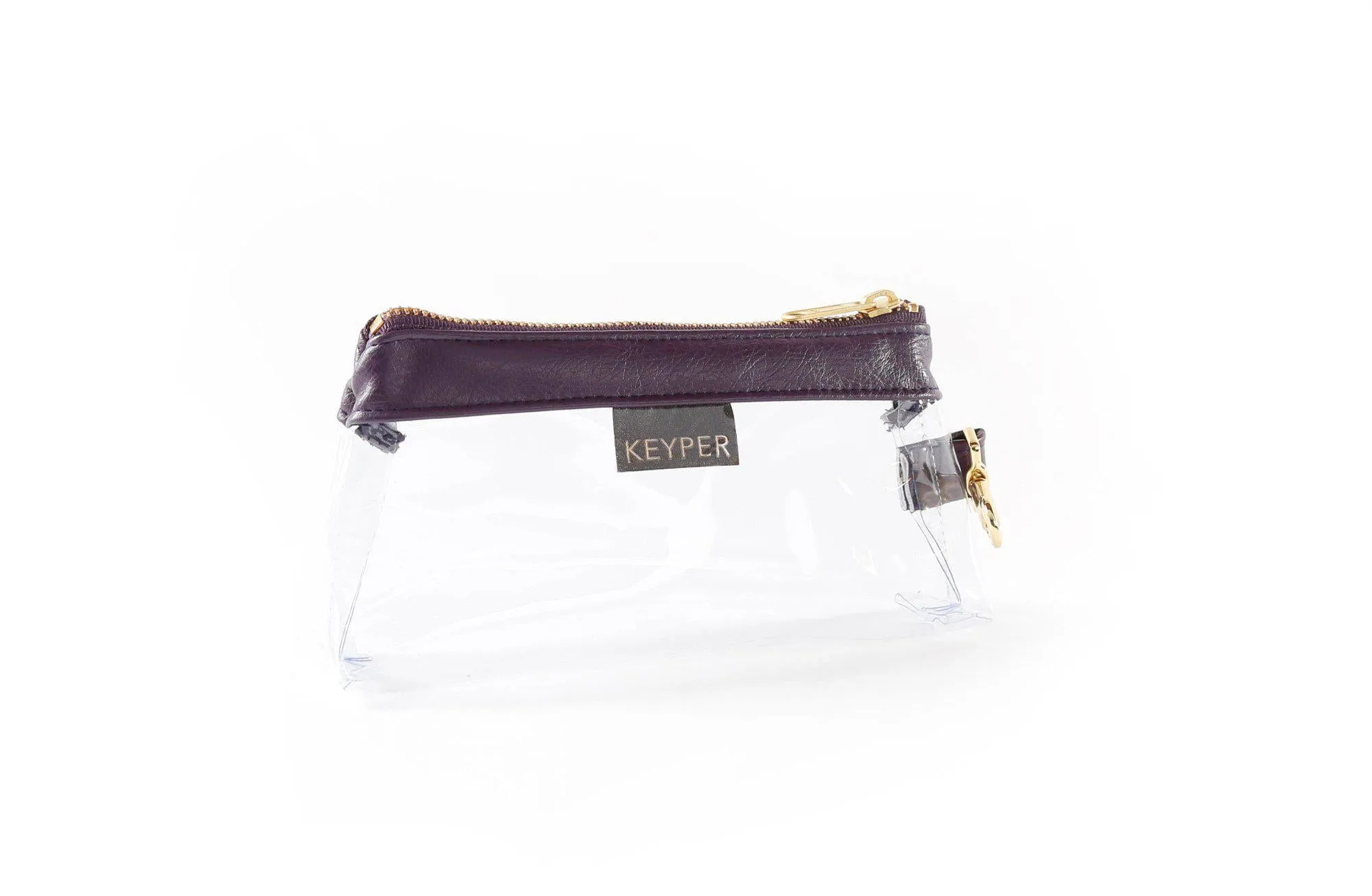 Pretty Purple CLEAR Bag - Vegan Leather Trim