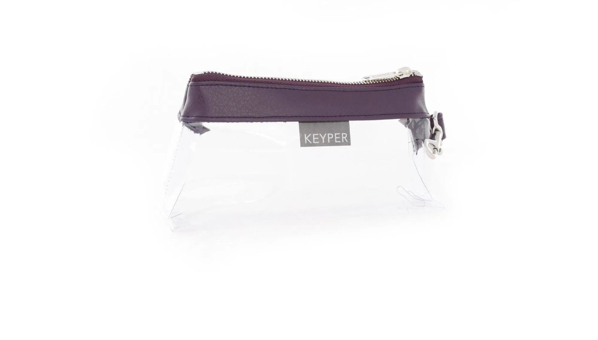 Pretty Purple CLEAR Bag - Vegan Leather Trim