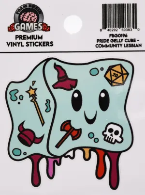 Pride Gelly Cube Sticker: Lesbian