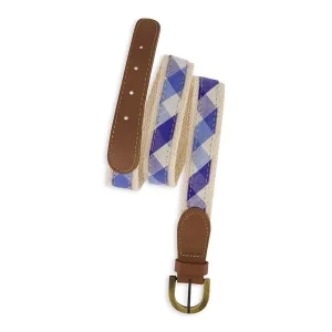 Printed Belt -- Sapphire Check
