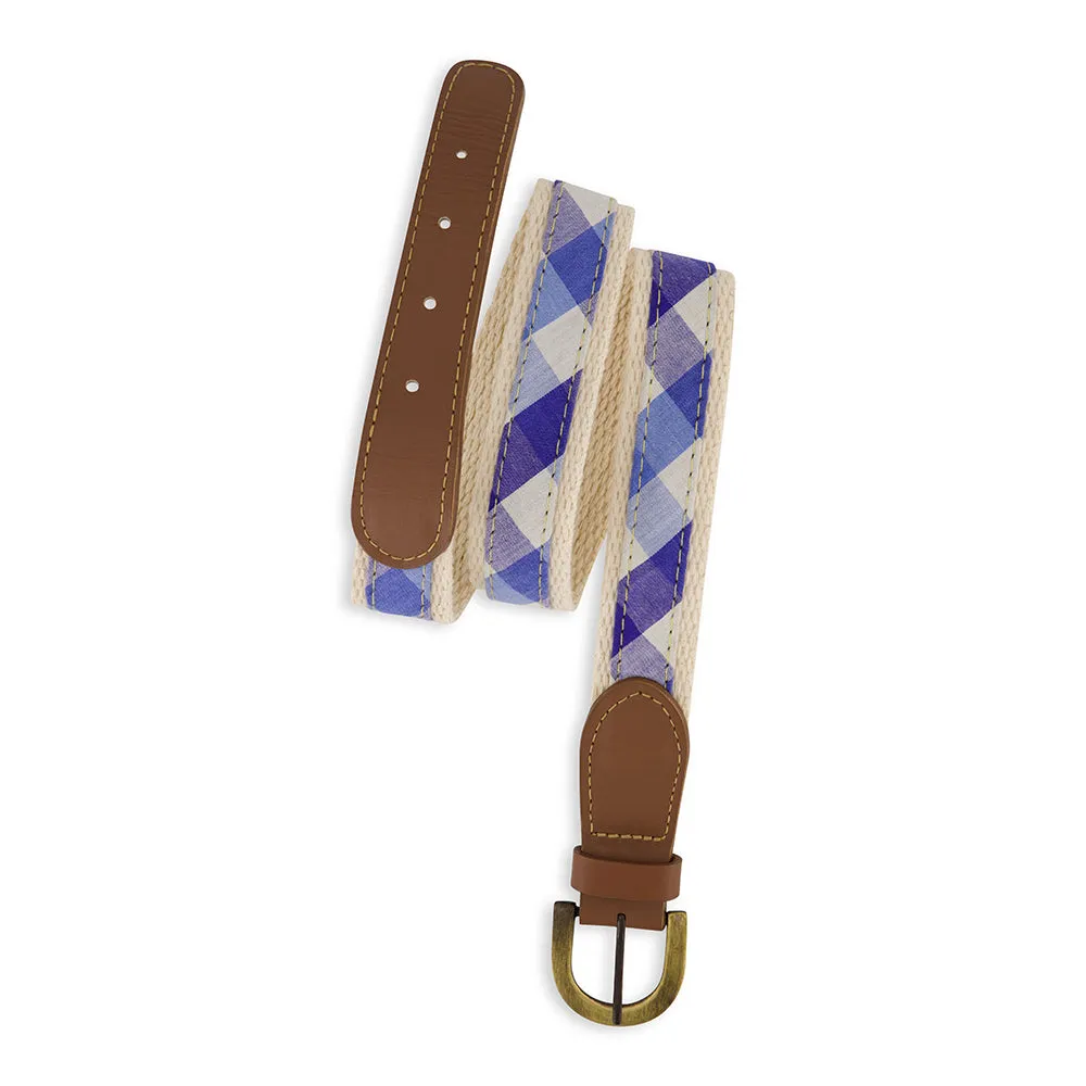Printed Belt -- Sapphire Check