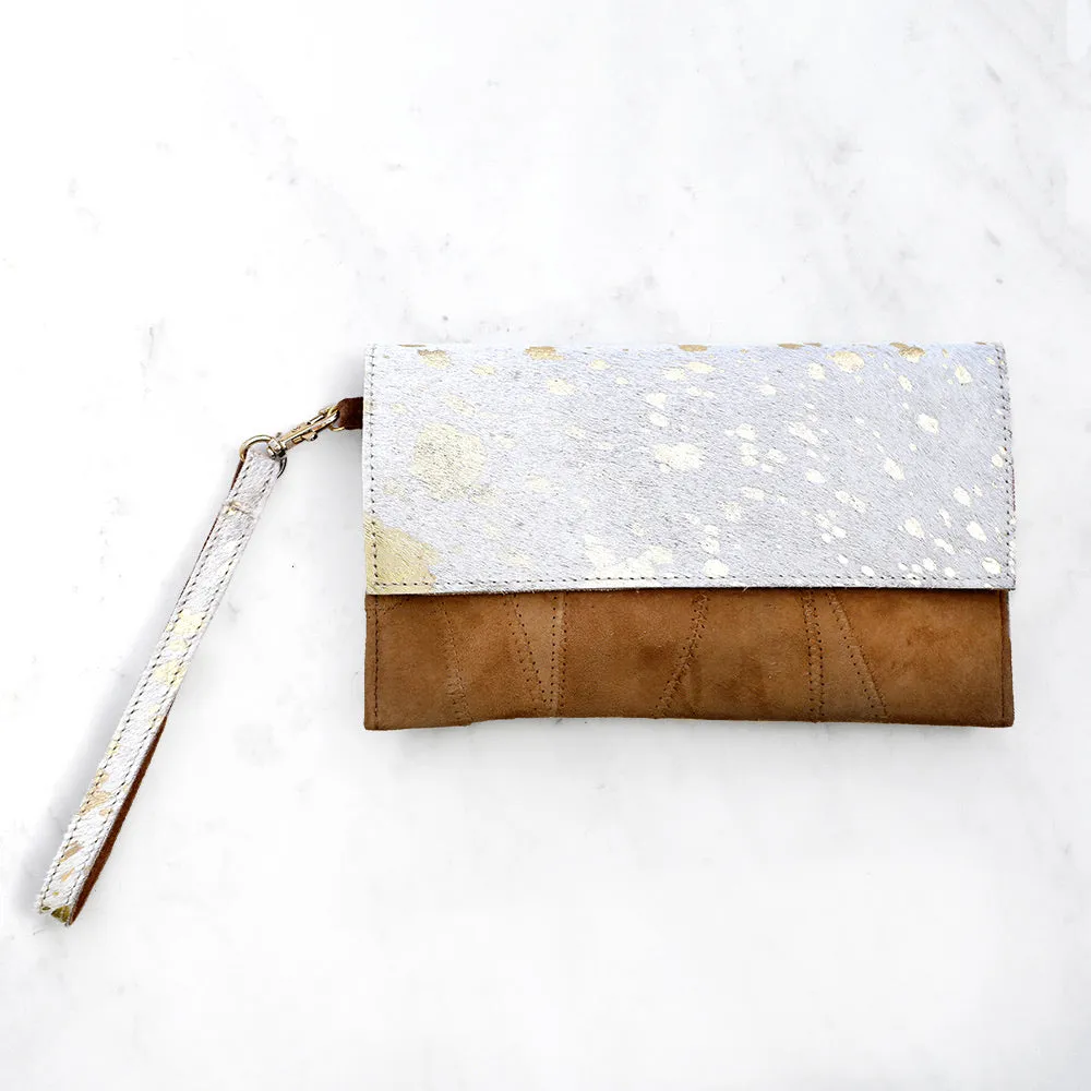 Printed Hide Wristlet