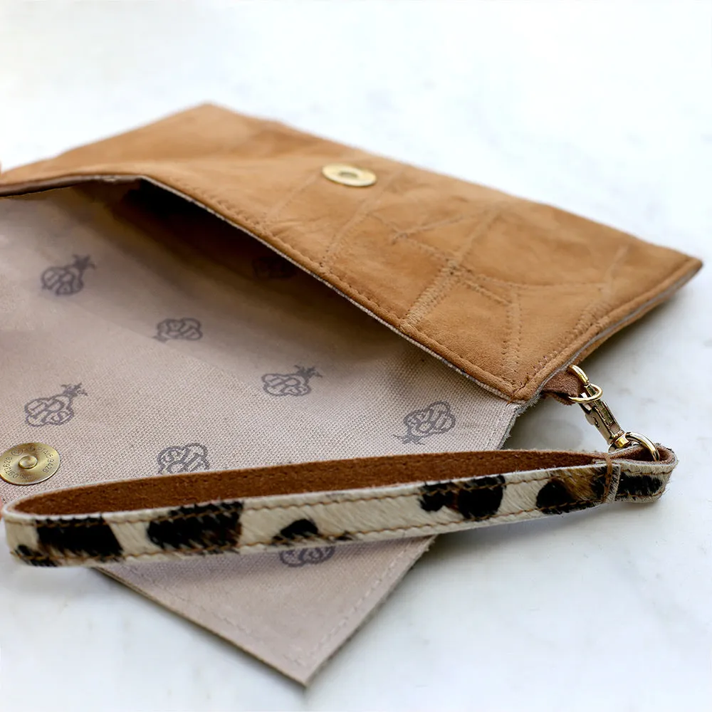 Printed Hide Wristlet