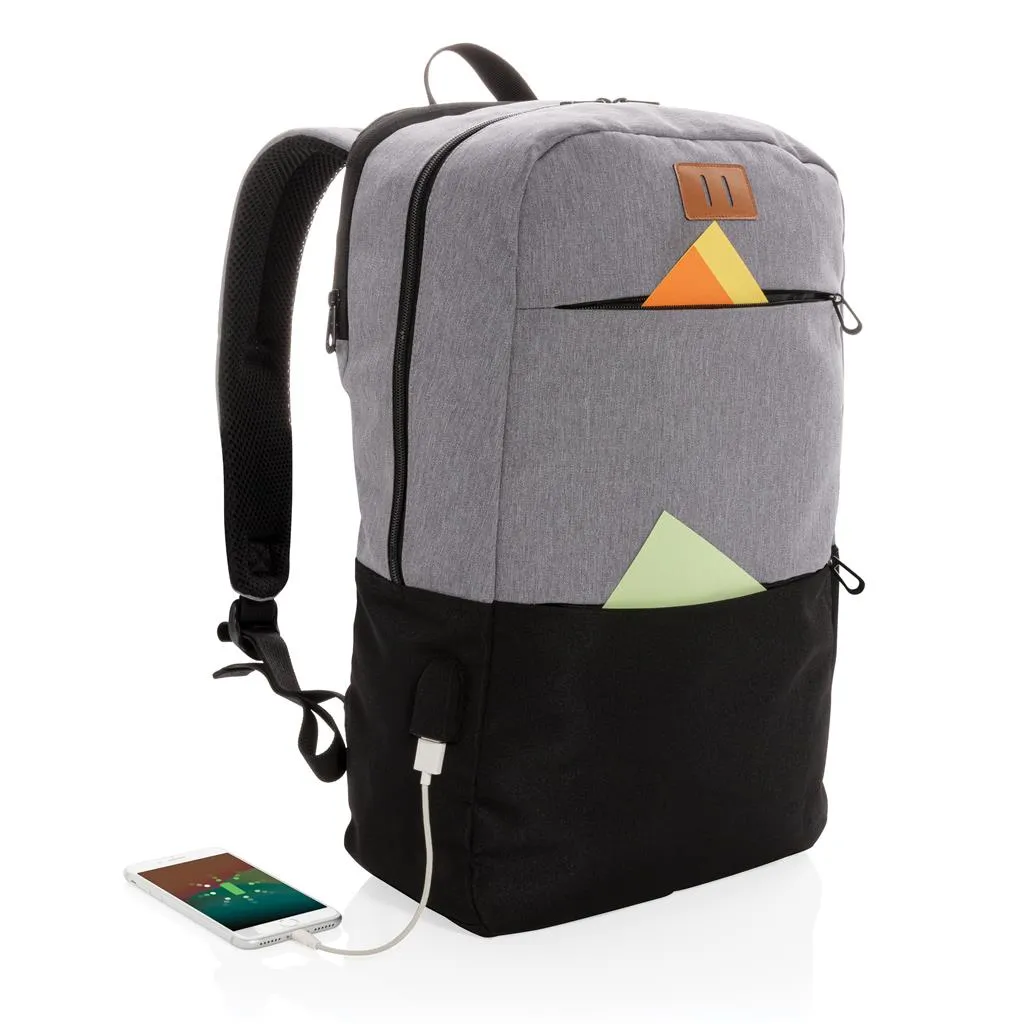Promotivni ruksak za laptop s USB-om & RFID zaštitom