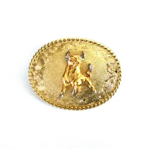 Proud Bull Buckle- Gold