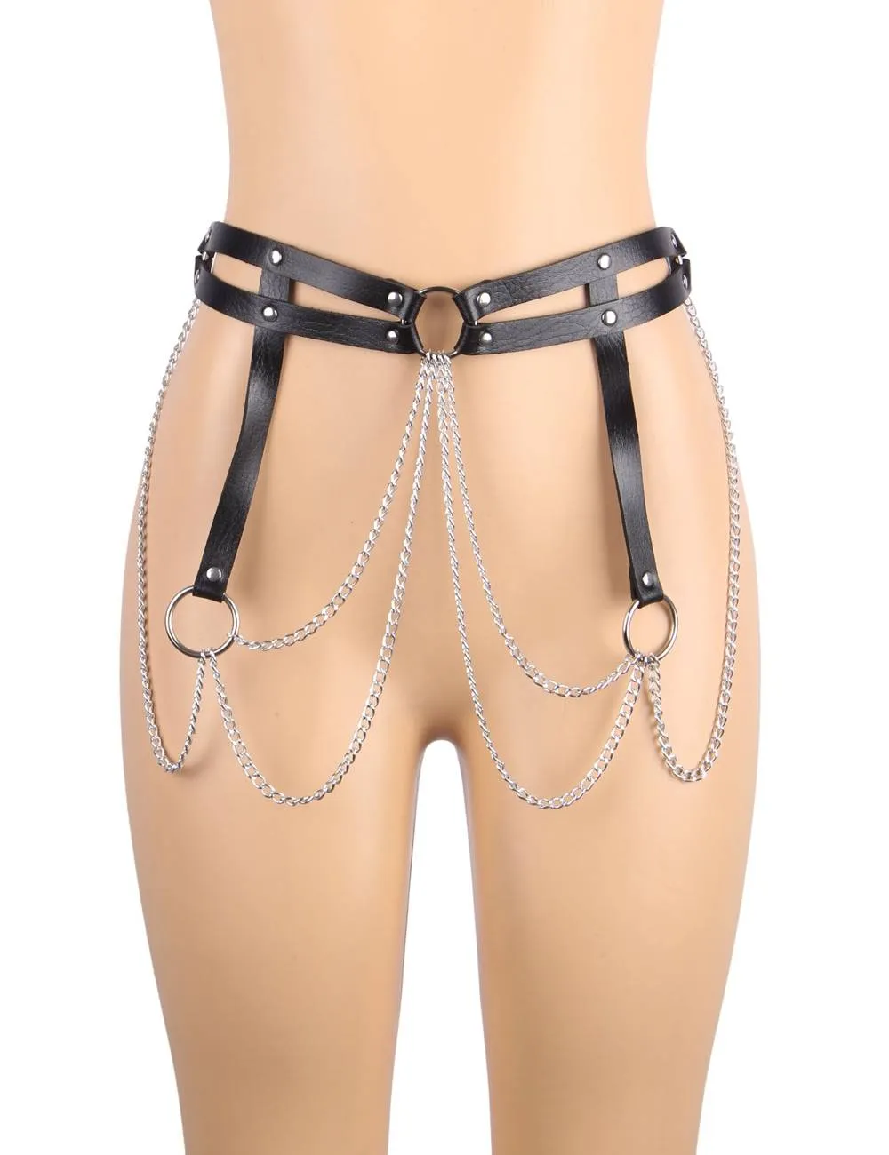 Punk Irregular Ring Trend Sexy Bandage Waist Chain Wild Jewelry Belt
