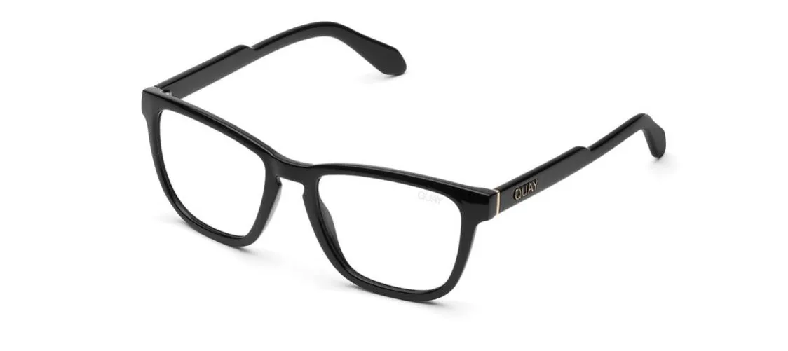 Quay hardwire blue blocker glasses - blk/clear