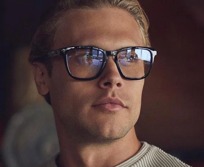 Quay hardwire blue blocker glasses - blk/clear
