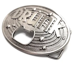 "DRUNK" Belt Buckle Bottle Opener Funny