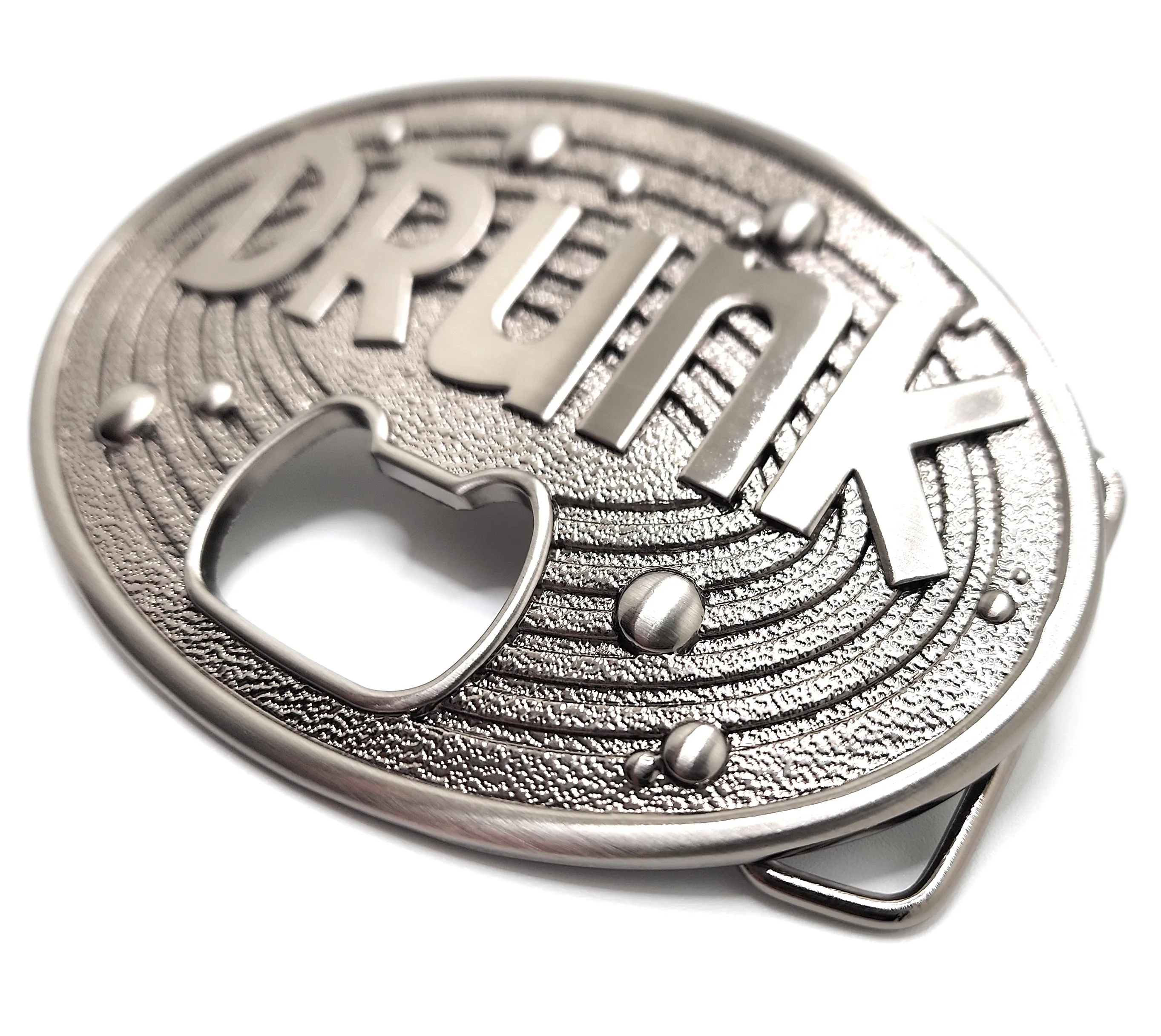 "DRUNK" Belt Buckle Bottle Opener Funny