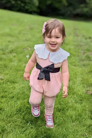 "Leila" Pink Sparkly Romper