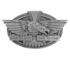 "Ride to Live Eagle" Belt Buckle
