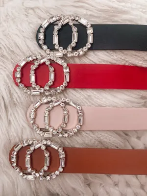Rae Belt in Black, Red, Blush, & Cognac