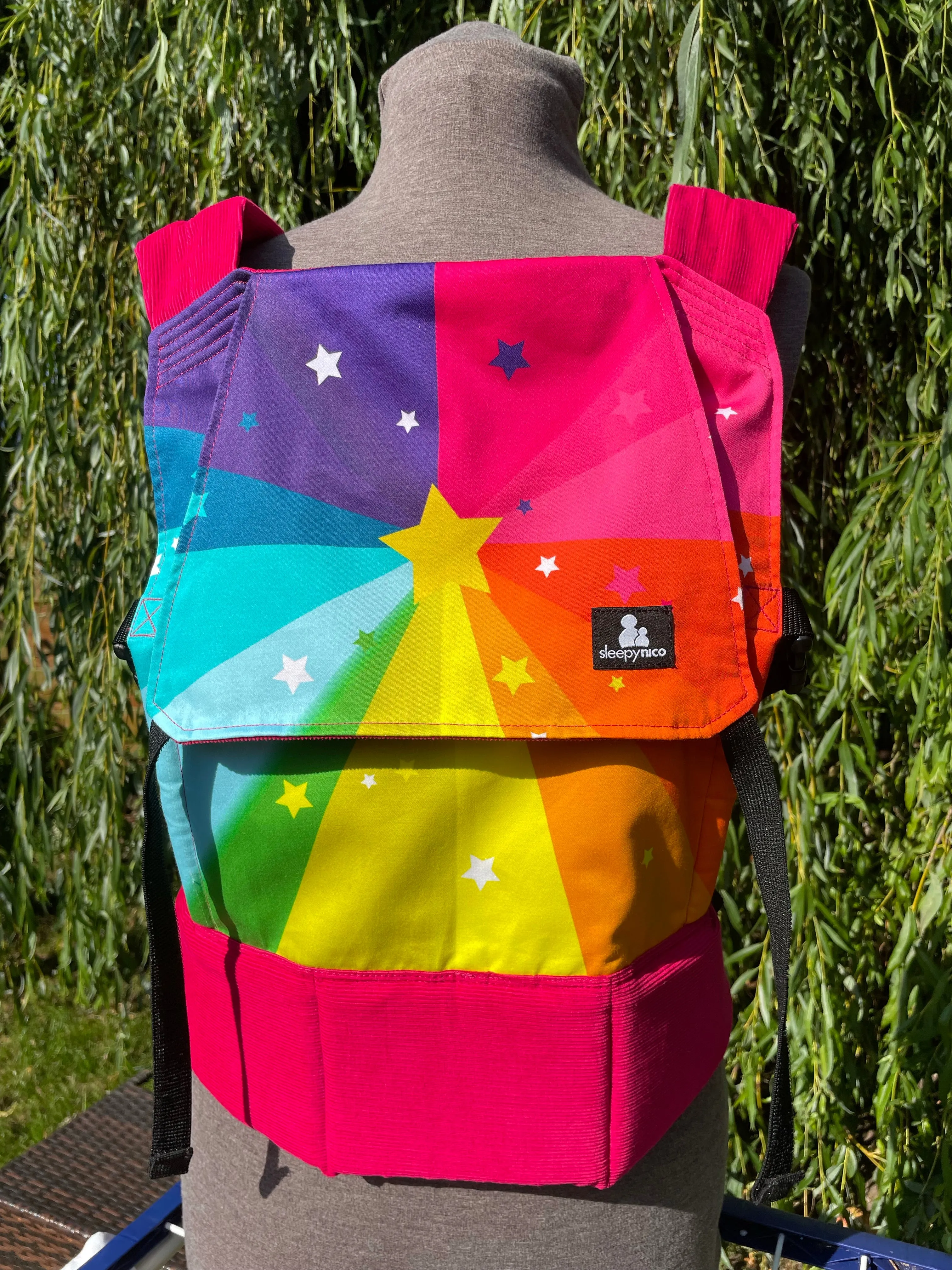Rainbow Starburst - Toddler Size Carrier - Currently Made to Order
