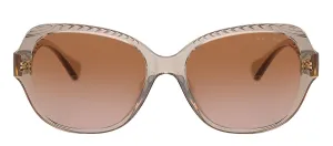 Ralph Lauren RA 5316U 580213 Round Plastic Beige Sunglasses with Brown Gradient Lens