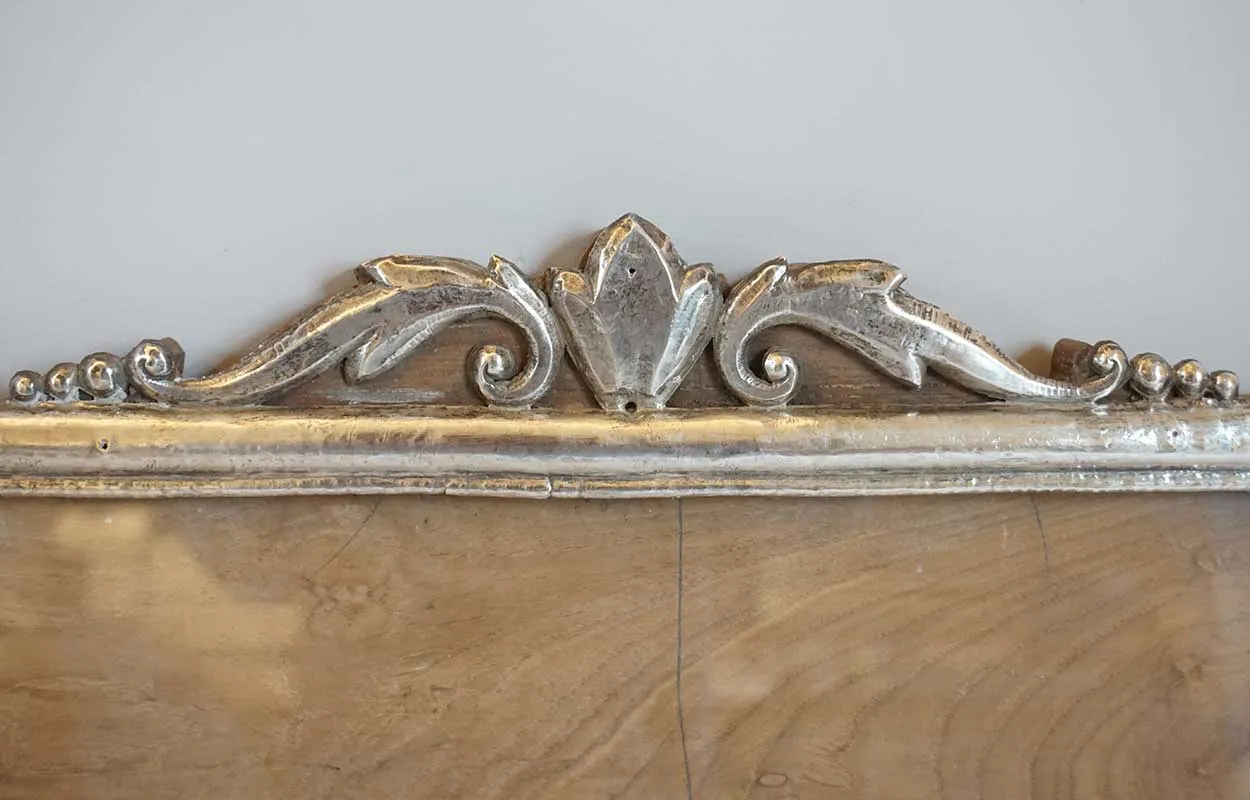 Rare Pair of Indo-Portuguese Silver Mounted Teak Frames