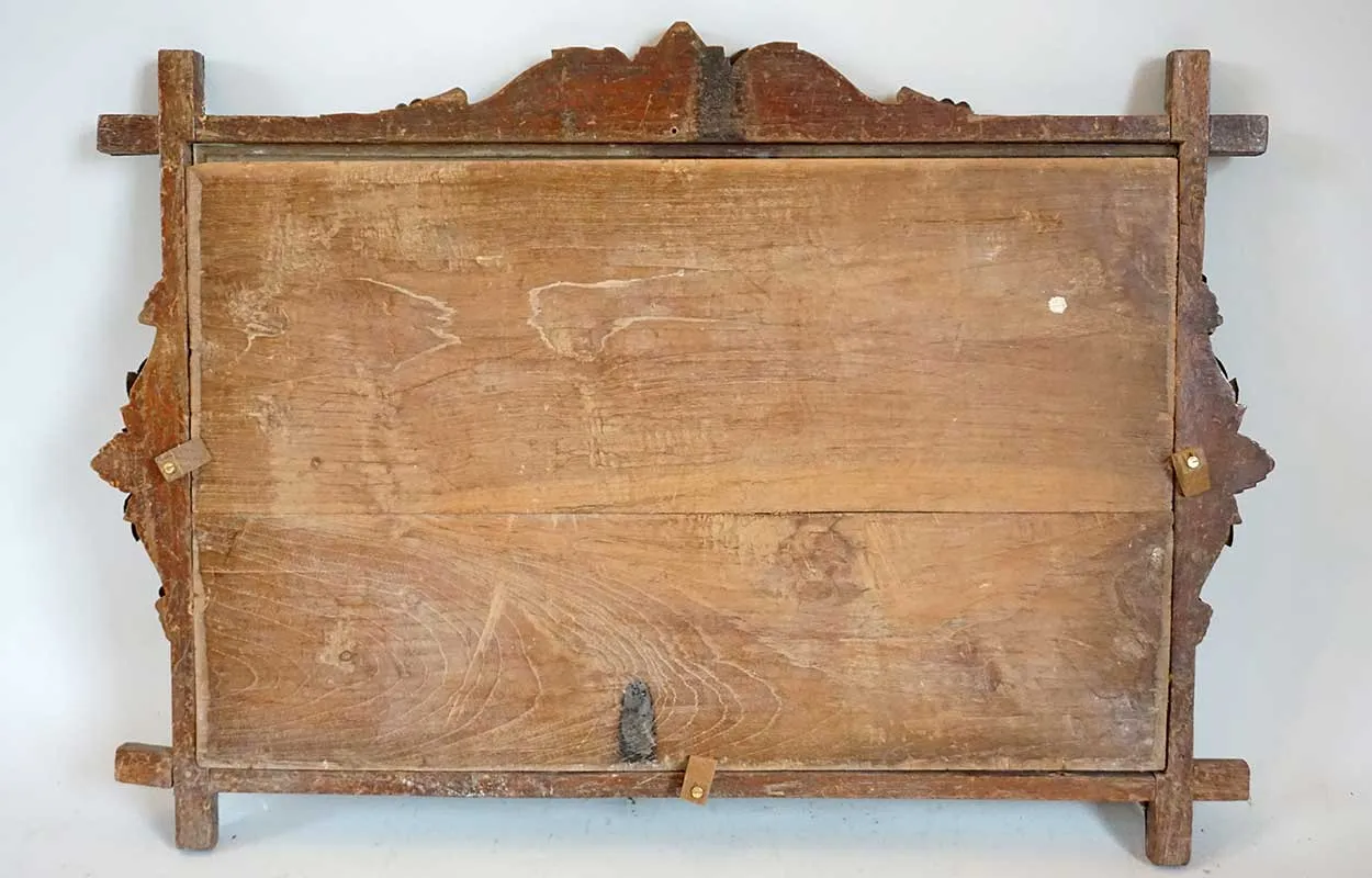 Rare Pair of Indo-Portuguese Silver Mounted Teak Frames
