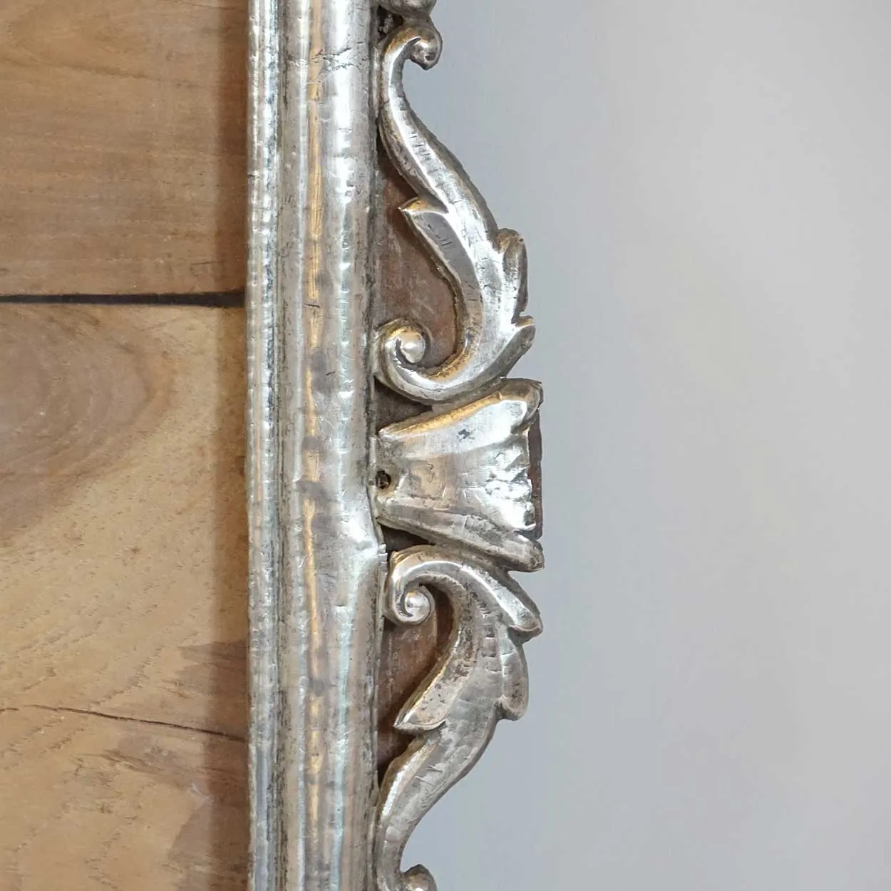 Rare Pair of Indo-Portuguese Silver Mounted Teak Frames