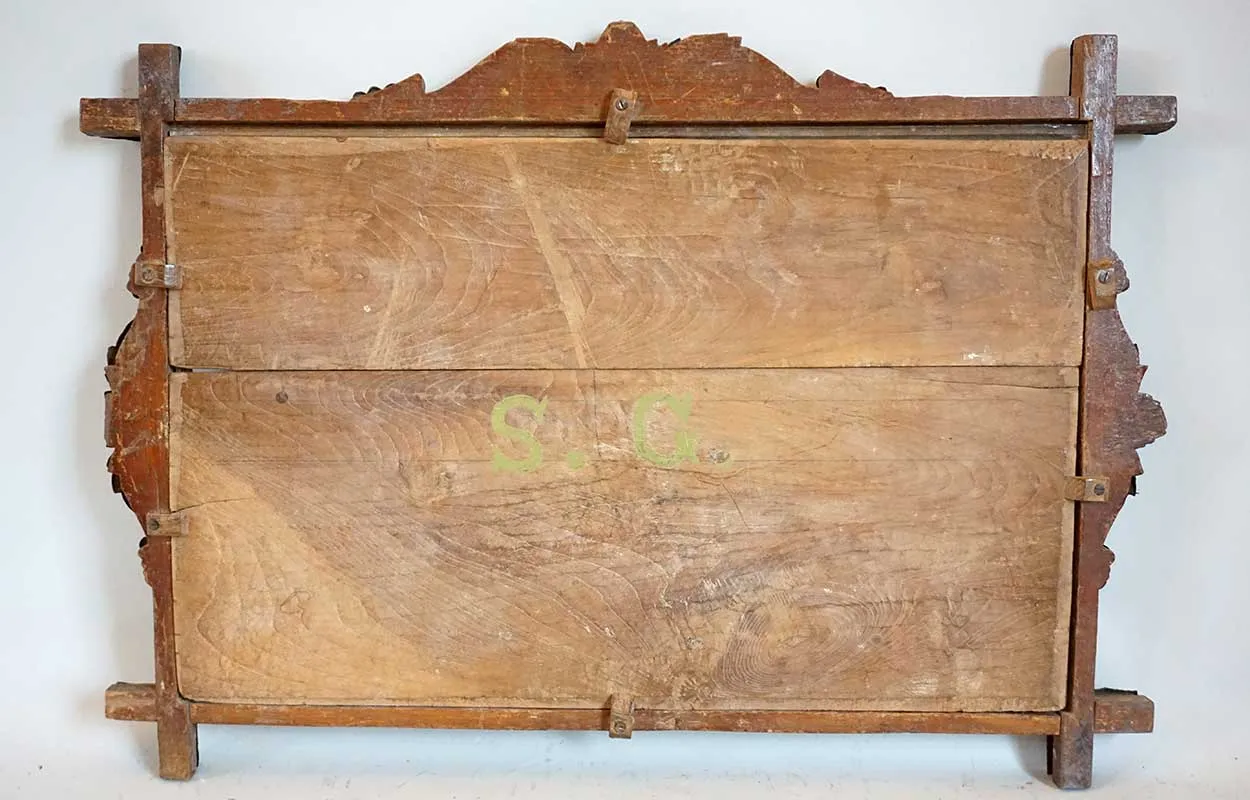Rare Pair of Indo-Portuguese Silver Mounted Teak Frames