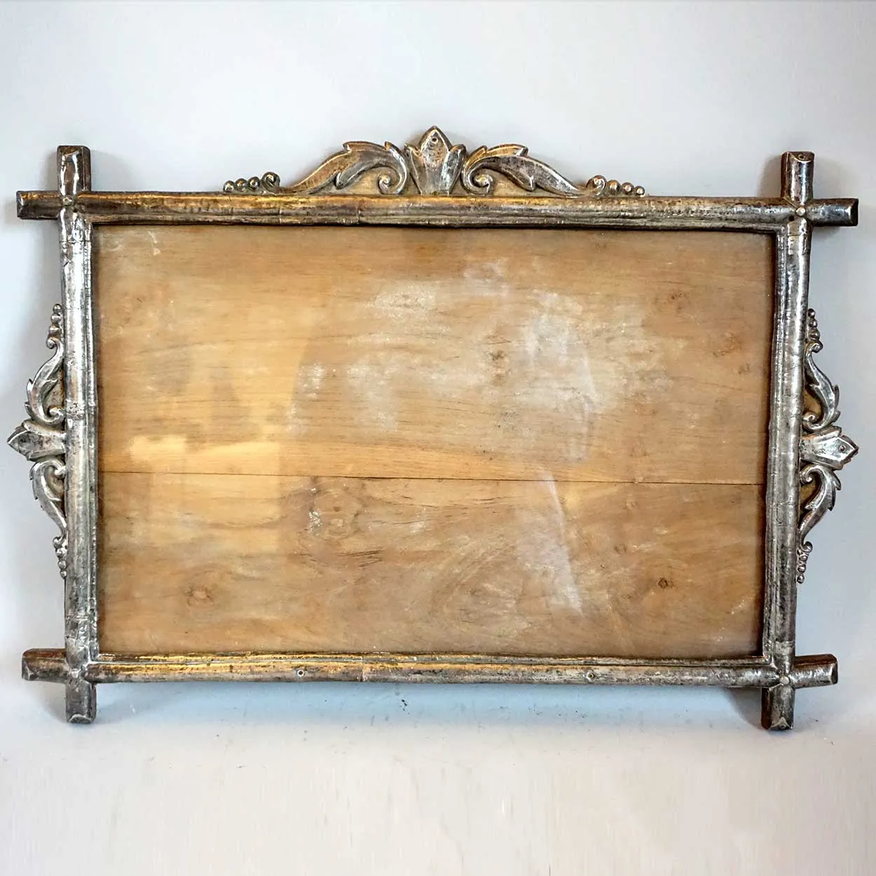 Rare Pair of Indo-Portuguese Silver Mounted Teak Frames