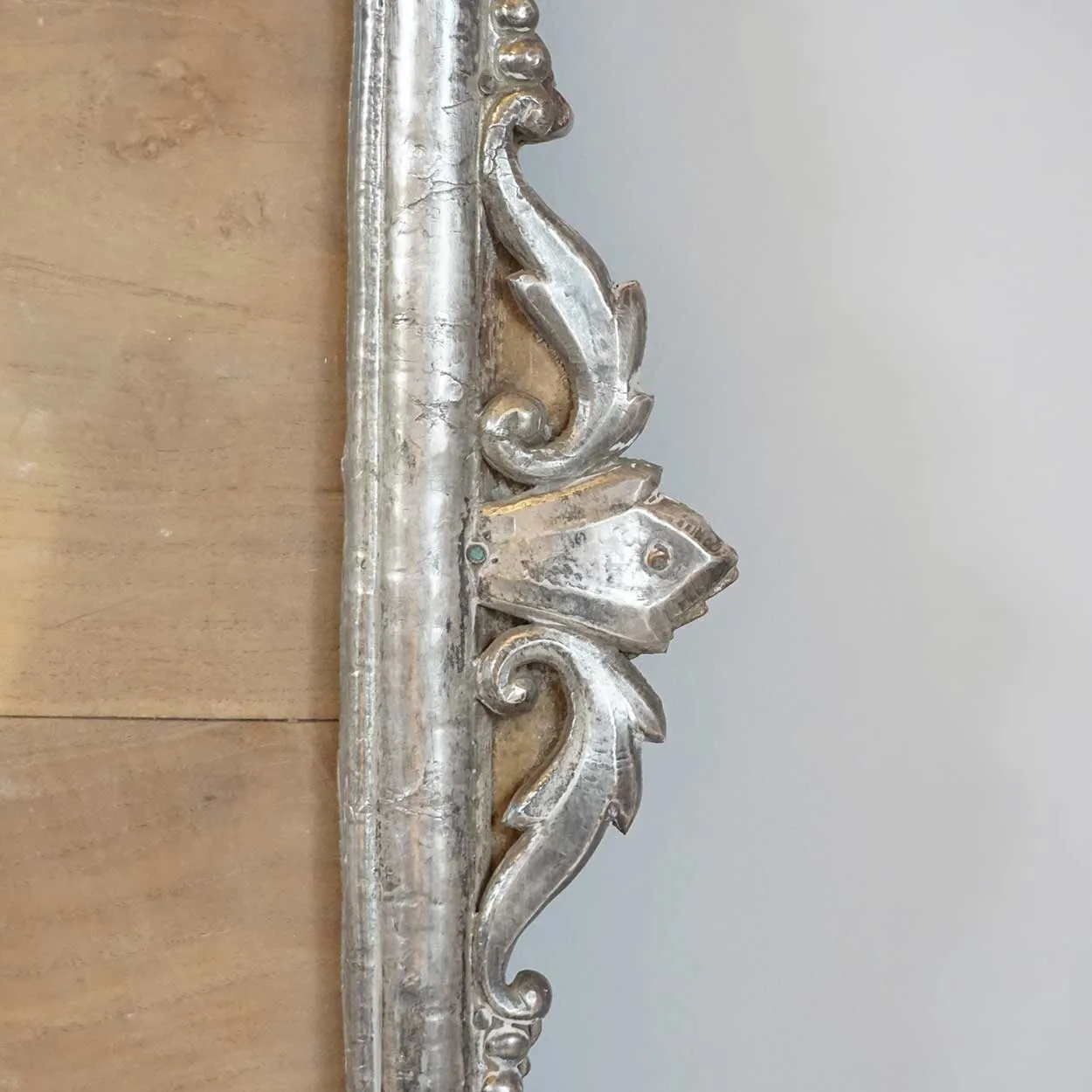 Rare Pair of Indo-Portuguese Silver Mounted Teak Frames
