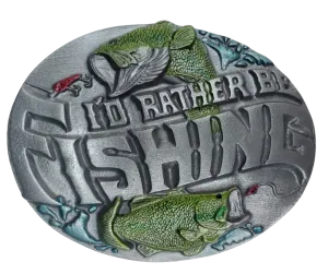 Rather be Fishing Belt Buckle