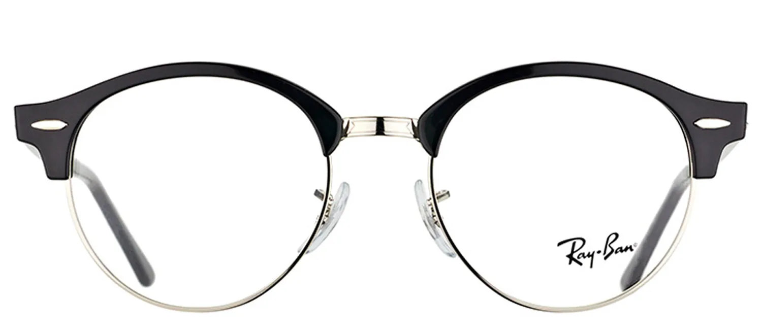 Ray-Ban Clubround RX 4246V 2000 Clubmaster Plastic Black Eyeglasses with Demo Lens