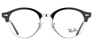 Ray-Ban Clubround RX 4246V 2000 Clubmaster Plastic Black Eyeglasses with Demo Lens
