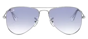 Ray-Ban Junior RJ 9506S 212/19 Pilot Metal Silver Sunglasses with Light Blue Gradient Lens