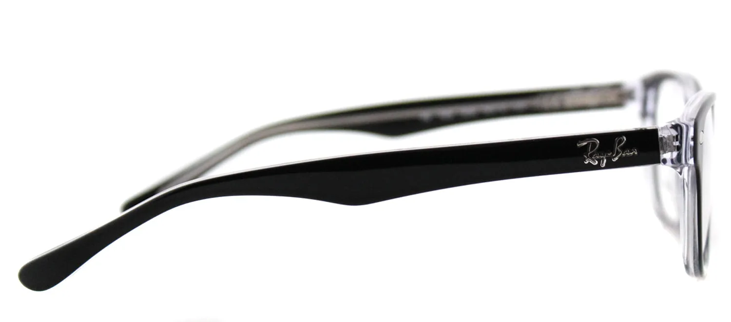Ray-Ban Junior RY 1555 3529 Rectangle Plastic Black Eyeglasses with Demo Lens