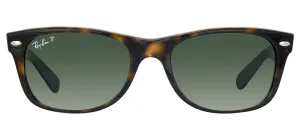 Ray-Ban New Wayfarer RB 2132 902/58 Wayfarer Plastic Tortoise/ Havana Sunglasses with Green Polarized Lens