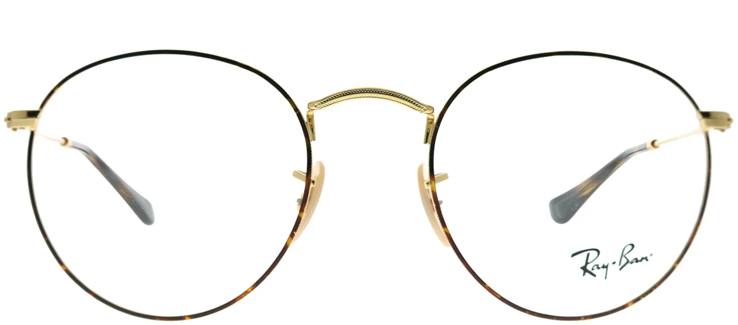 Ray-Ban RX 3447V 2945 Round Metal Gold Eyeglasses with Demo Lens