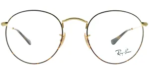 Ray-Ban RX 3447V 2945 Round Metal Gold Eyeglasses with Demo Lens