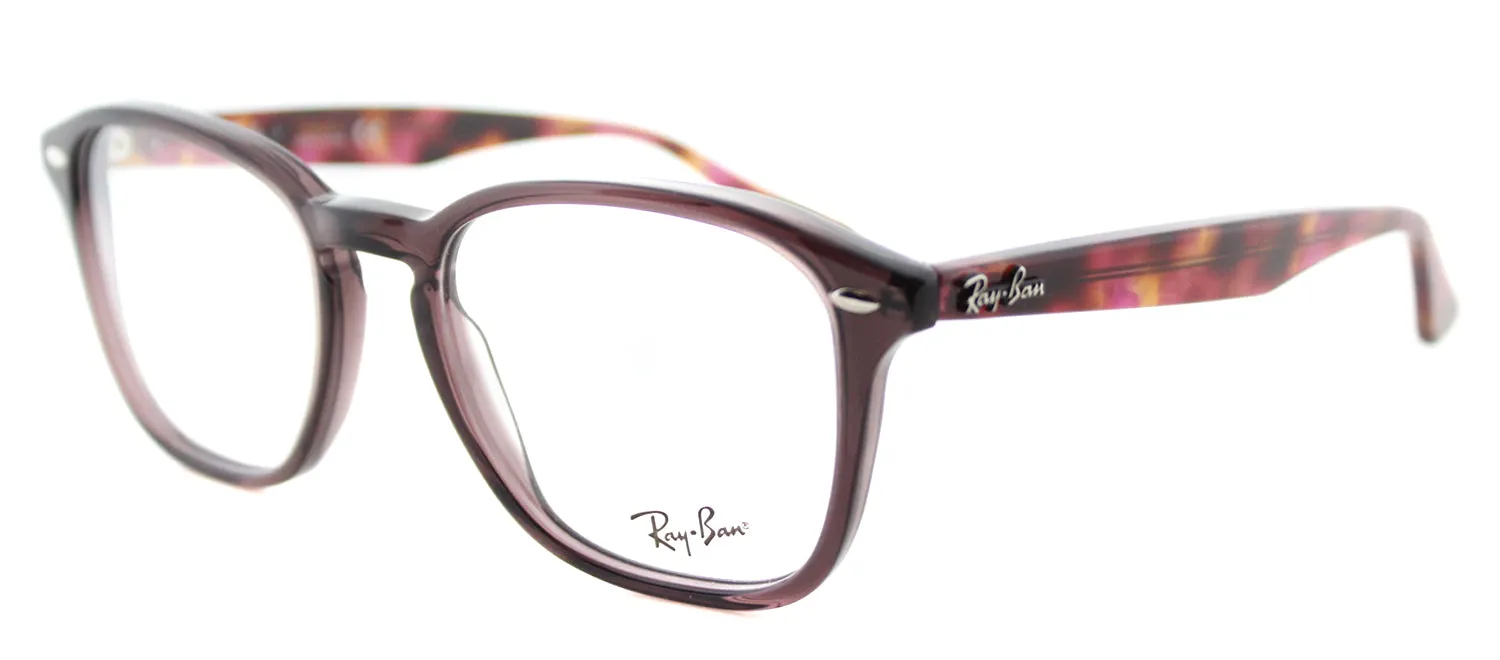 Ray-Ban RX 5352 5628 Square Plastic Brown Eyeglasses with Demo Lens
