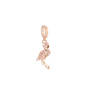 Rebecca Rose Gold Flamingo Charm