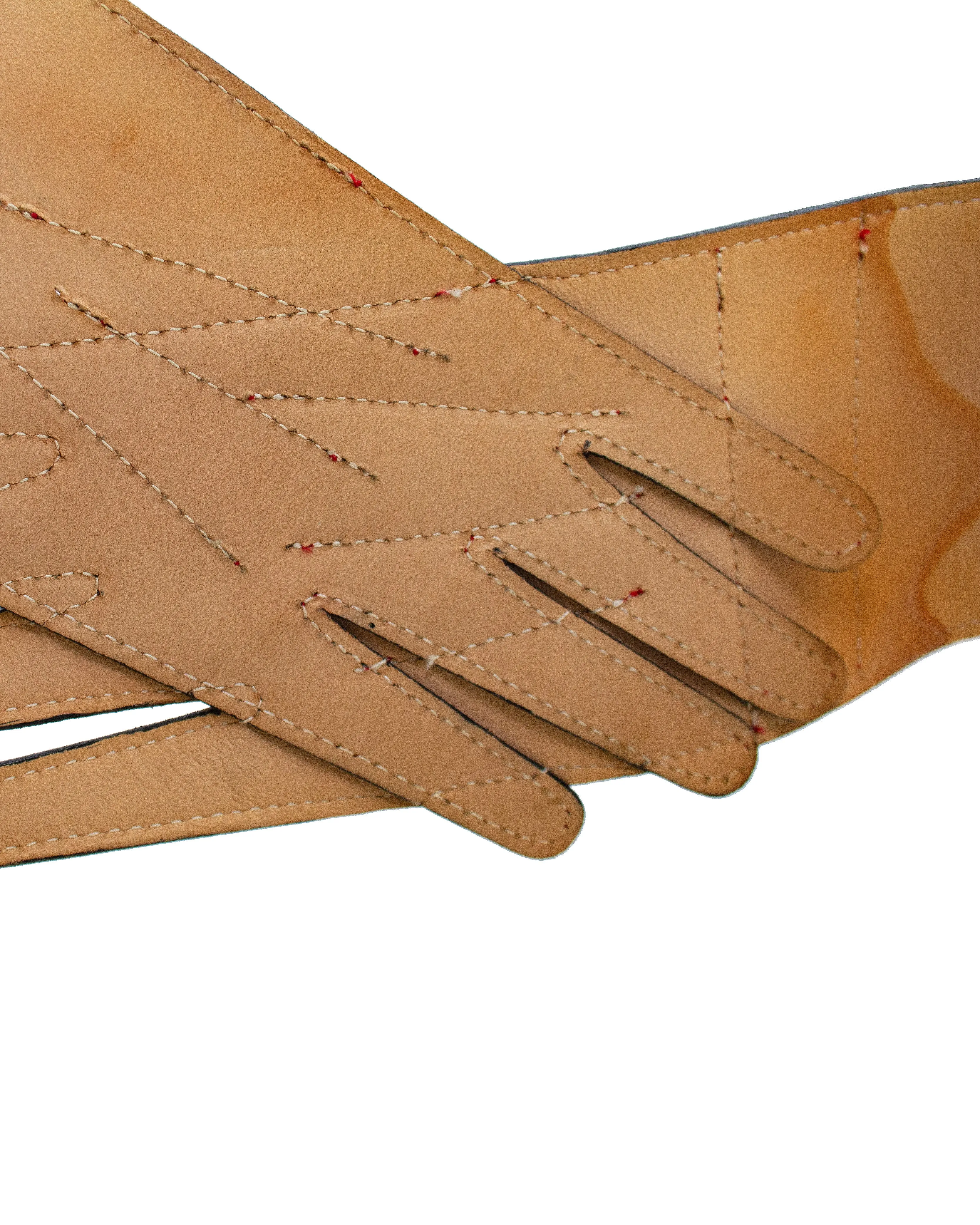 Red Leather Glove Hip Belt