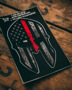 Red Line Spartan Sticker