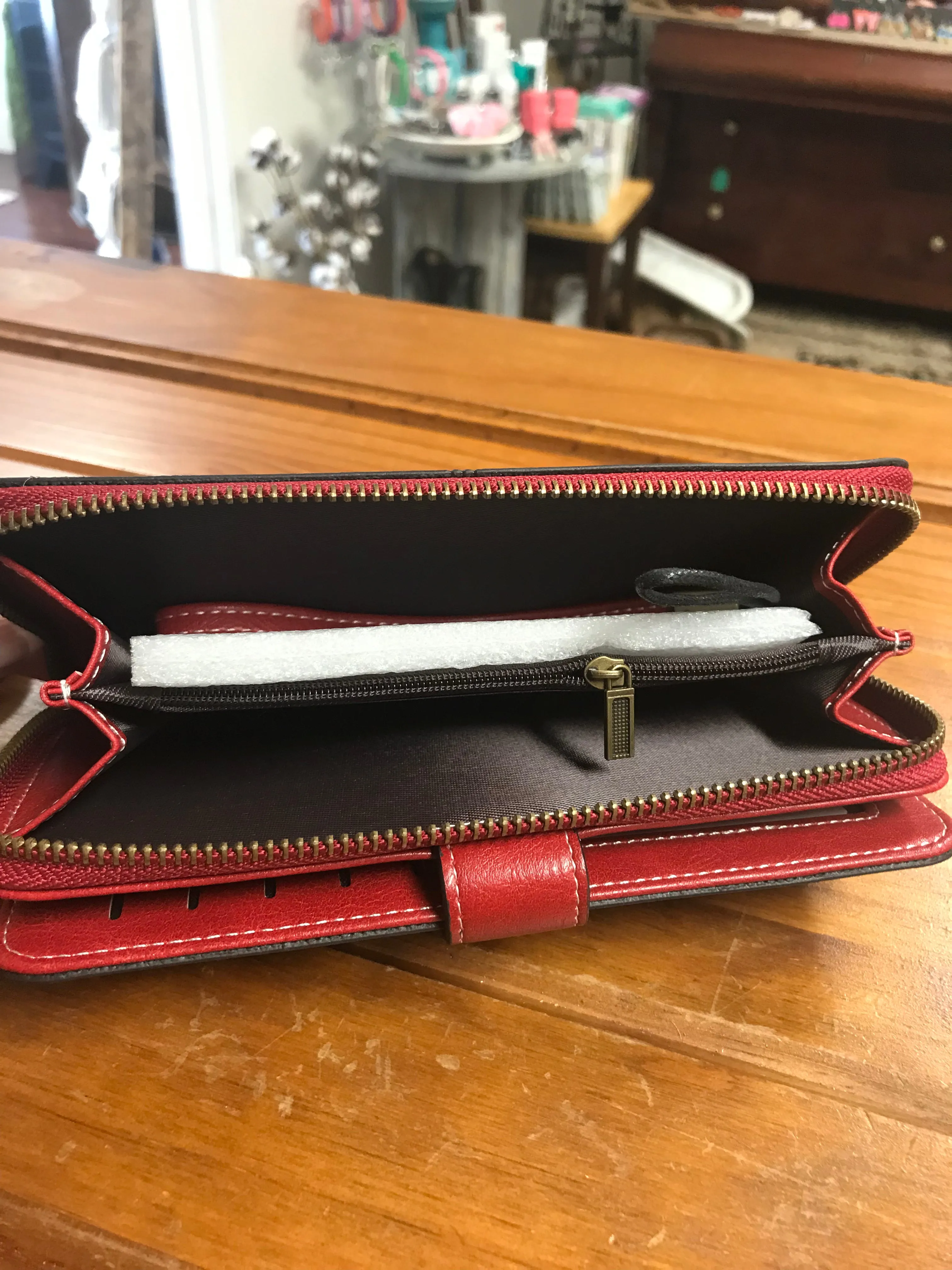 Red Wristlet Wallet