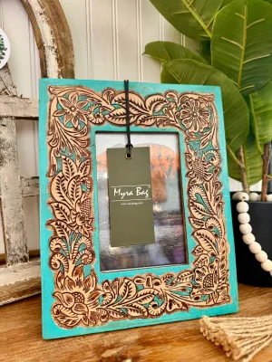 RESTOCK MYRA Tooled Leather Picture Frame