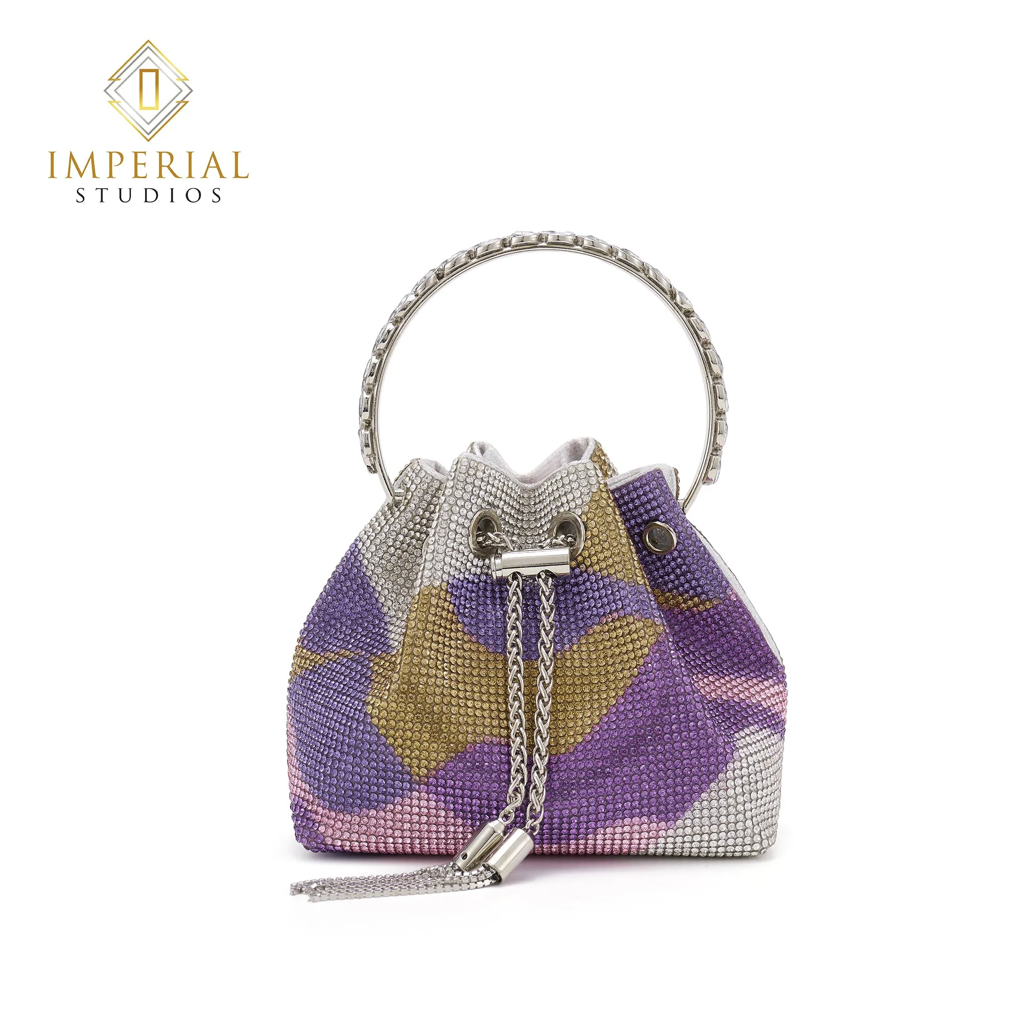 Rhinestone Bucket Bag For Women, Clutch Purse For Ladies Rhinestone Evening Party Shoulder Bag Sparkly Crystal Bucket Bag, Purse Wedding Handbag Shoulder and Cross body Bag